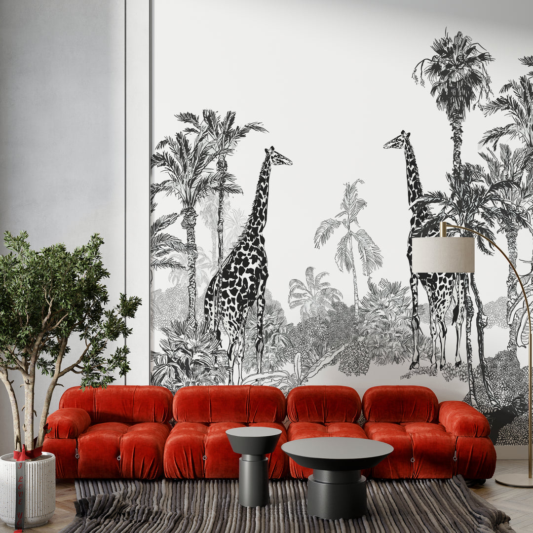 Papier peint Girafe dans la Jungle