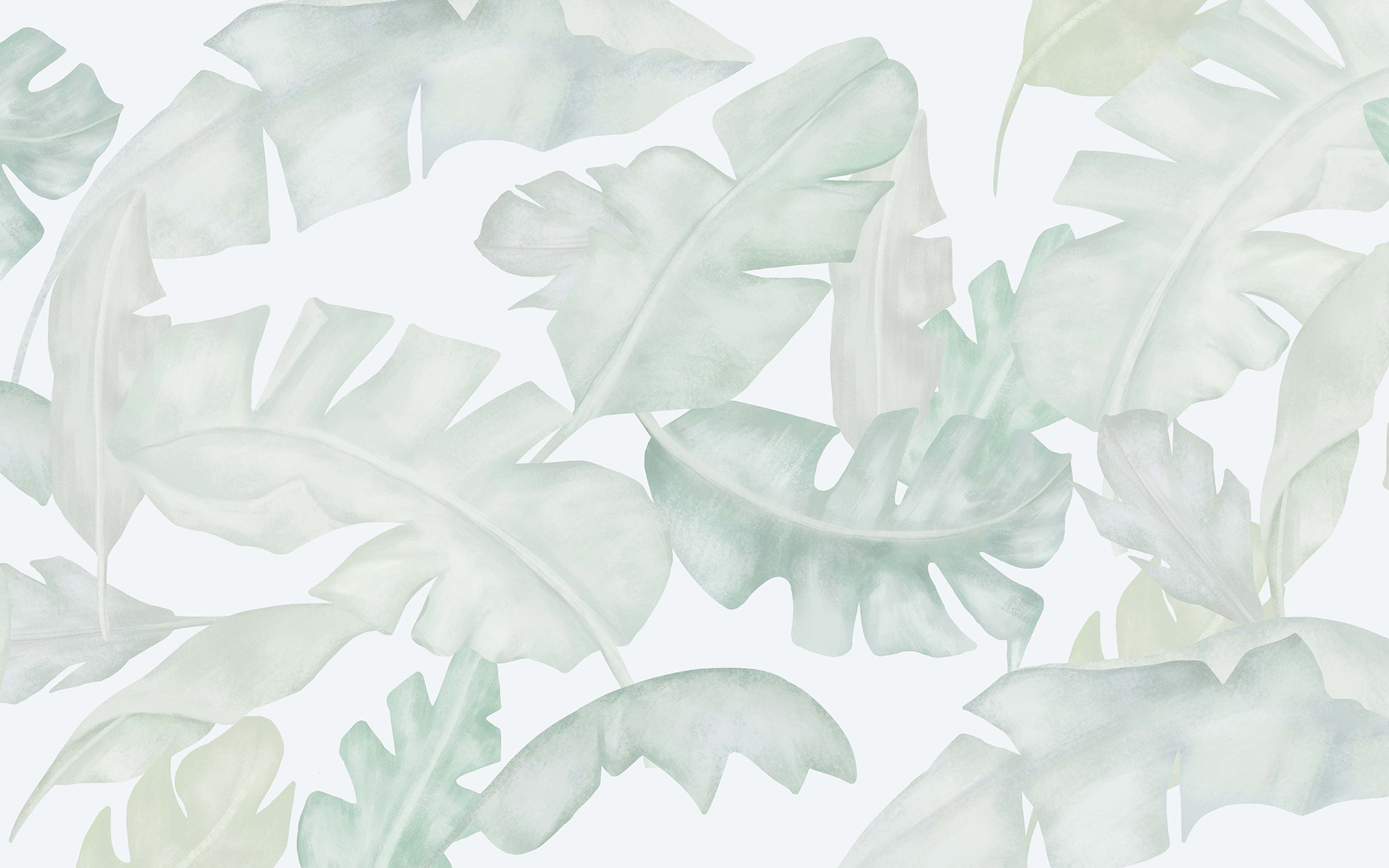 Papier peint grande feuille exotique