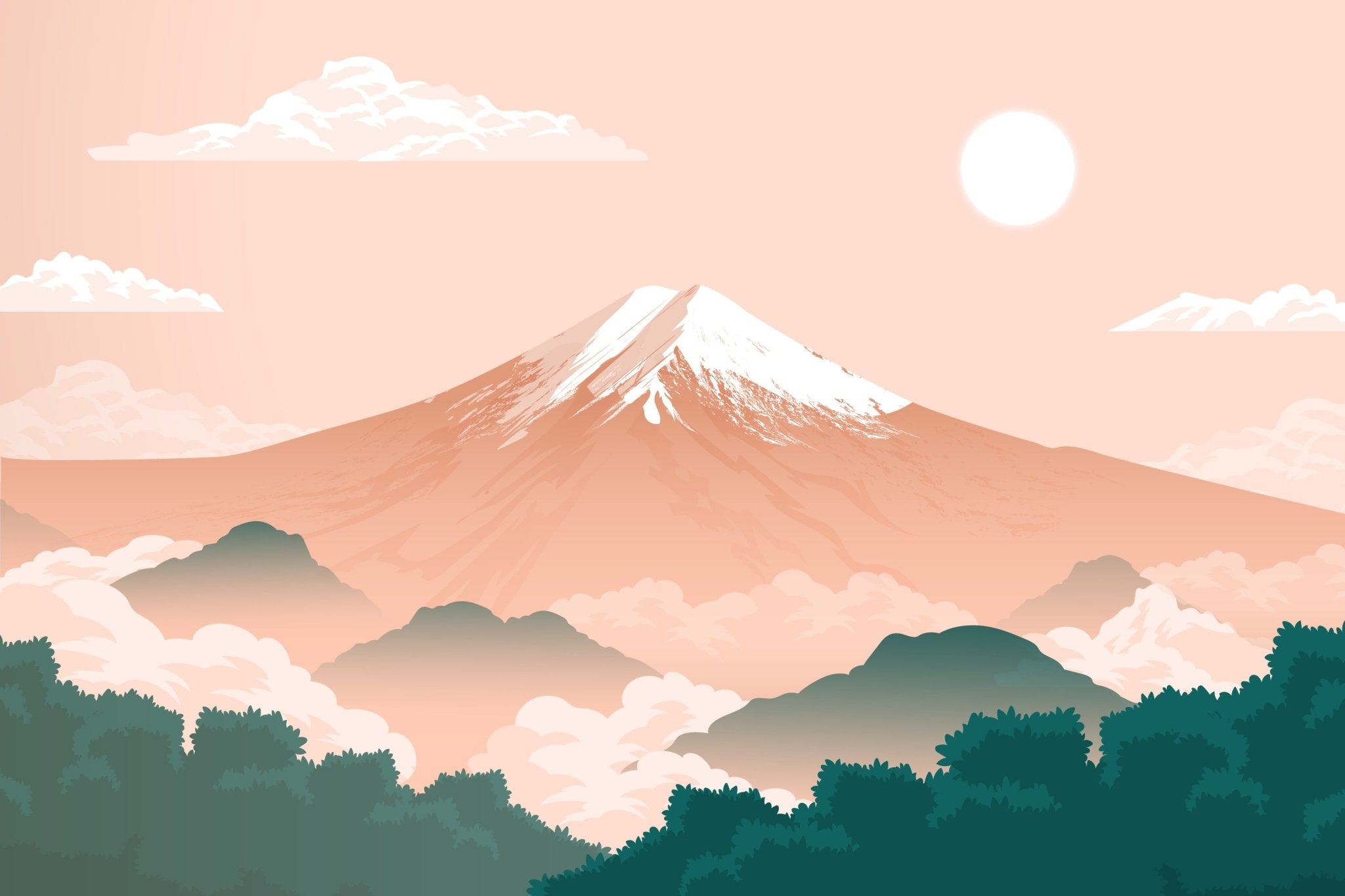 Fondo de pantalla de montaña japonesa