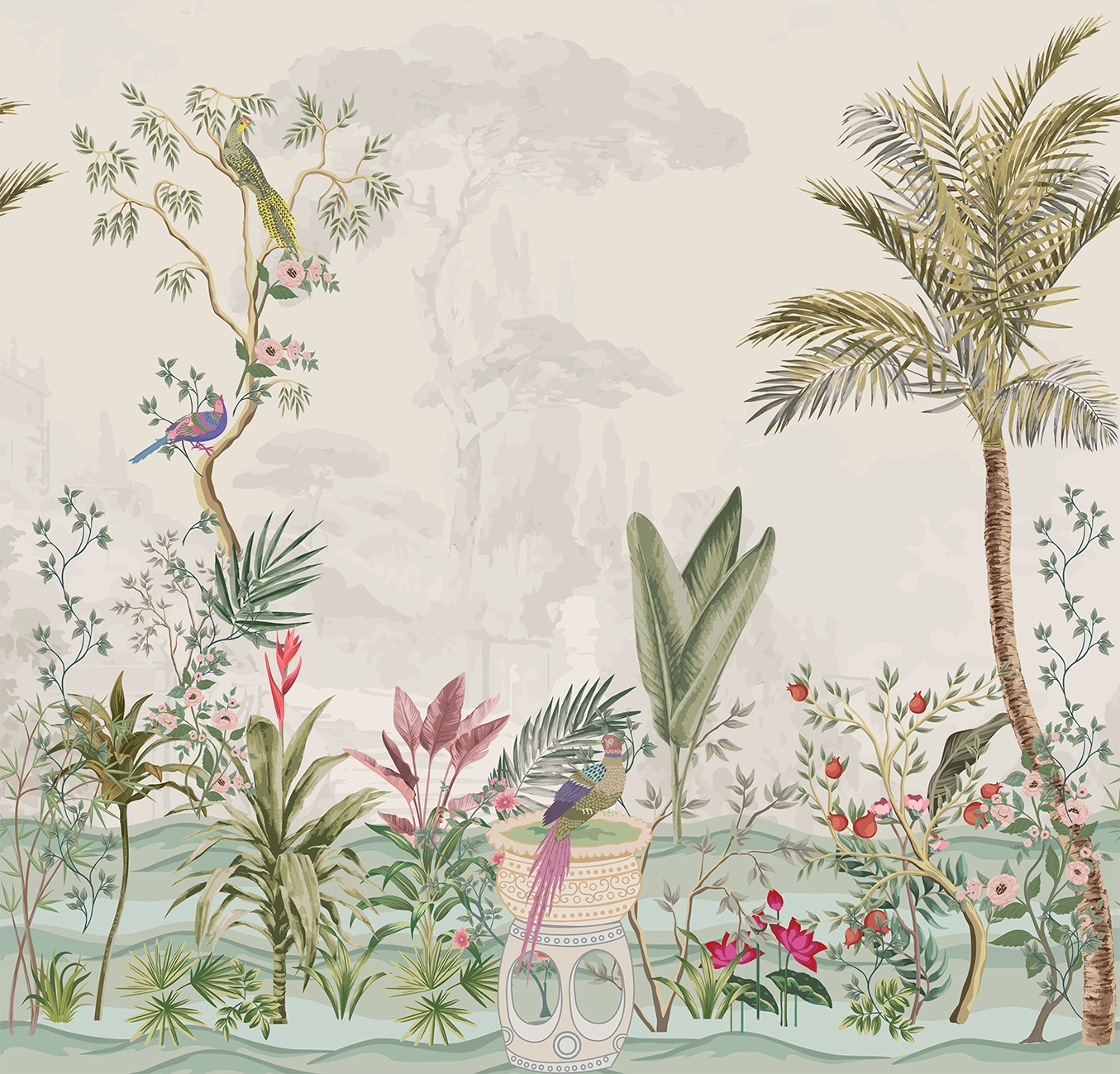 Papier Peint Jungle Douceur Tropicale