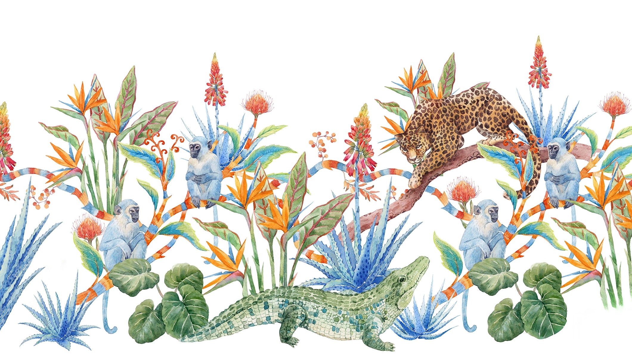 Papier peint sur mesure Jungle Fantaisie