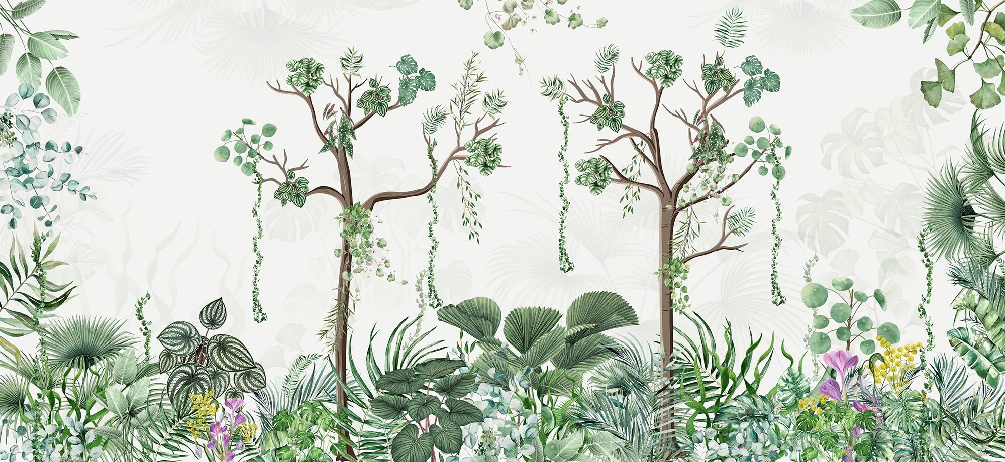 Papier peint jungle tendance peinture