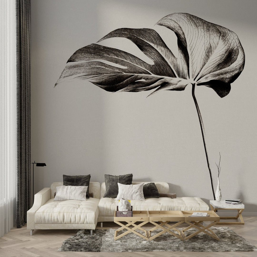Papier Peint Minimaliste Monstera - Kam & Leon