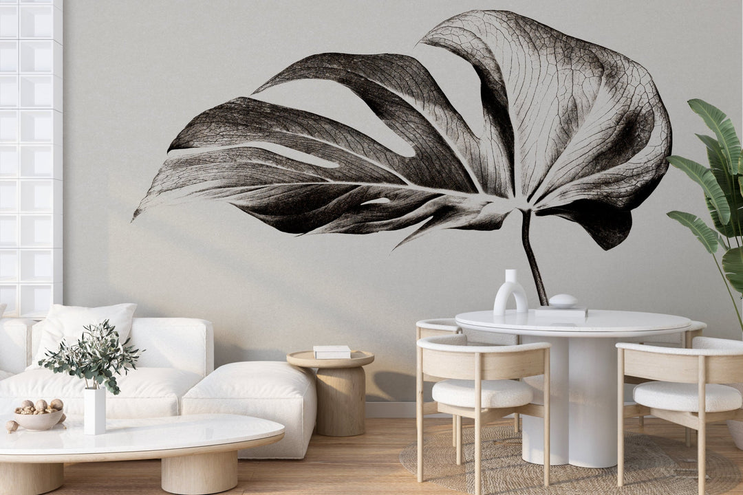 Papier Peint Minimaliste Monstera - Kam & Leon