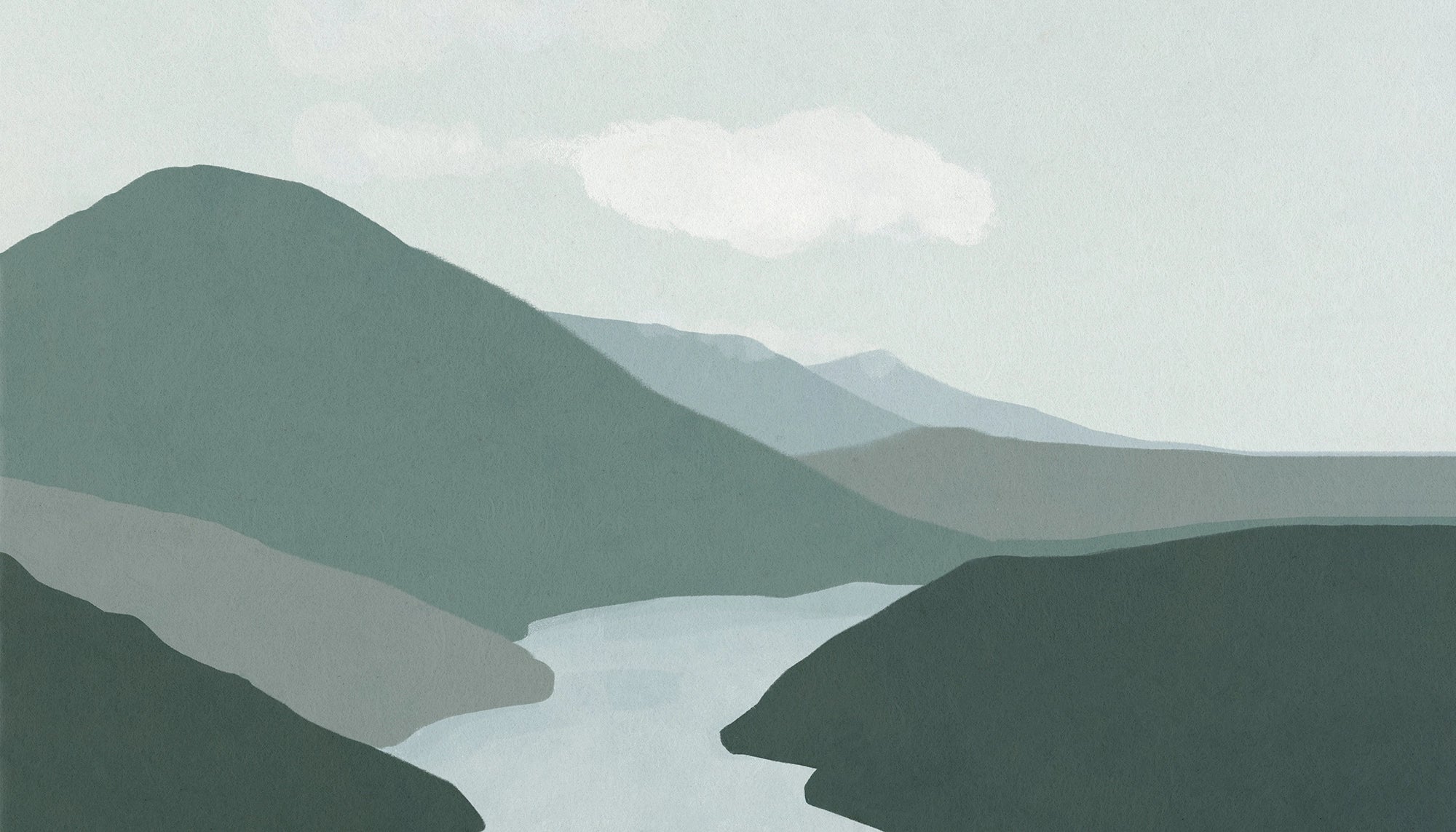 Papel tapiz de montaña y el lago pacífico