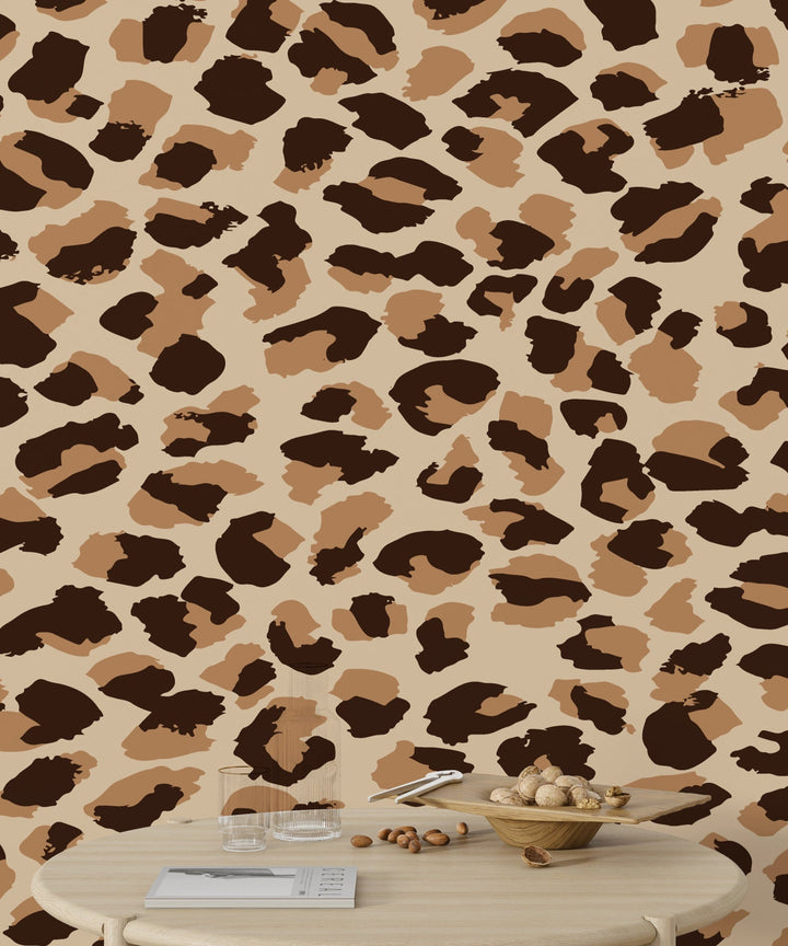 Papier peint motif léopard - Kam & Leon