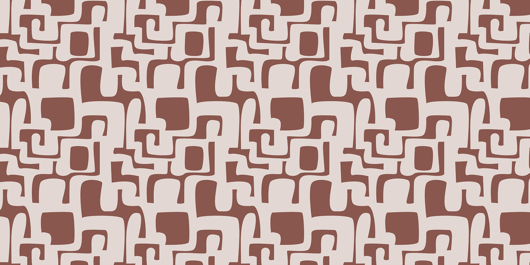 Terracotta Abstract Patterns Wallpaper 