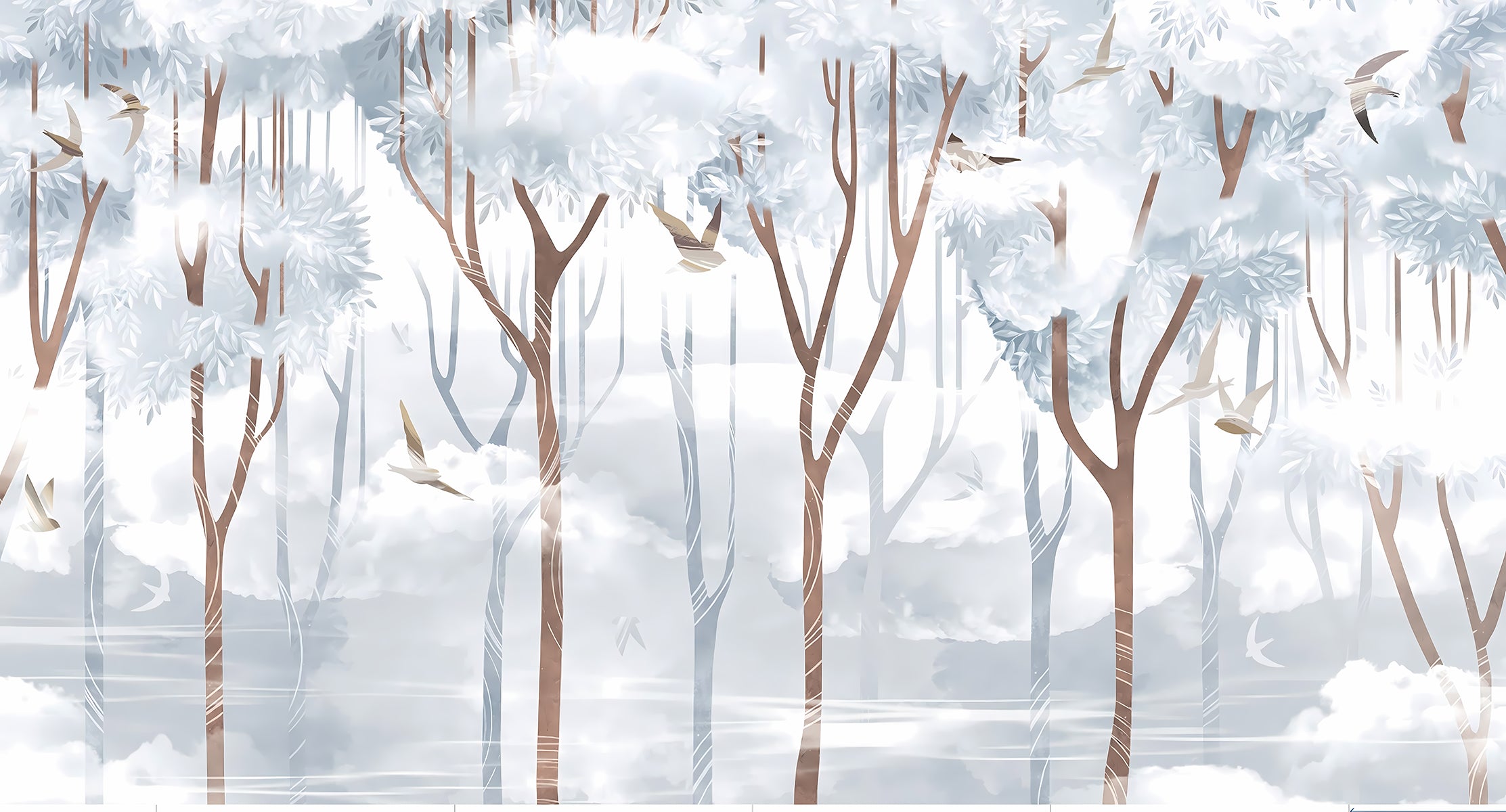 Nature Wallpaper Blue Forest Aurore