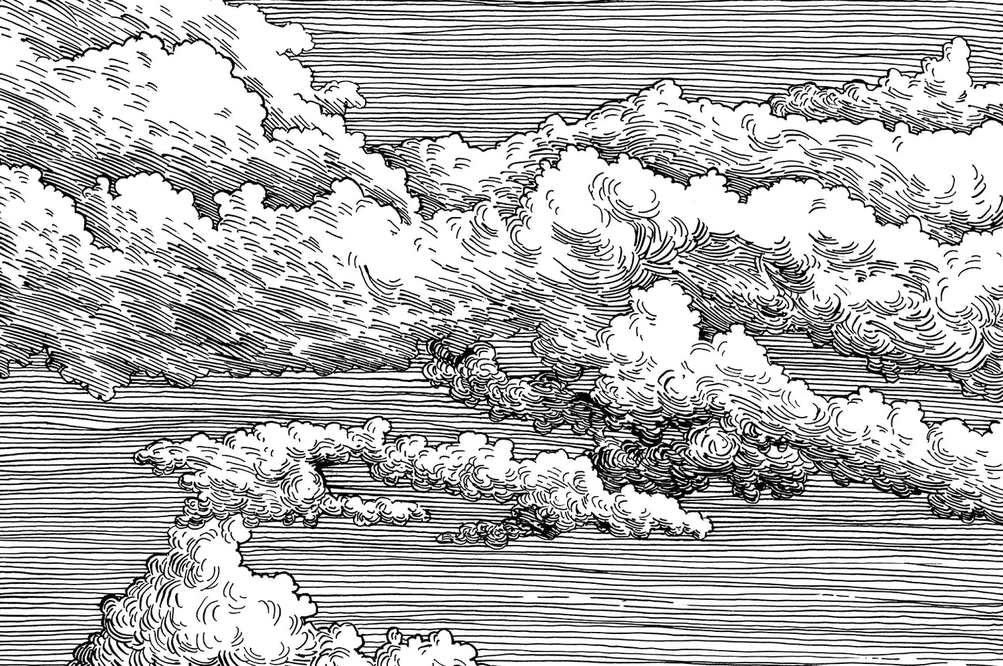 Papier peint Nuage abstrait - Kam et Léon