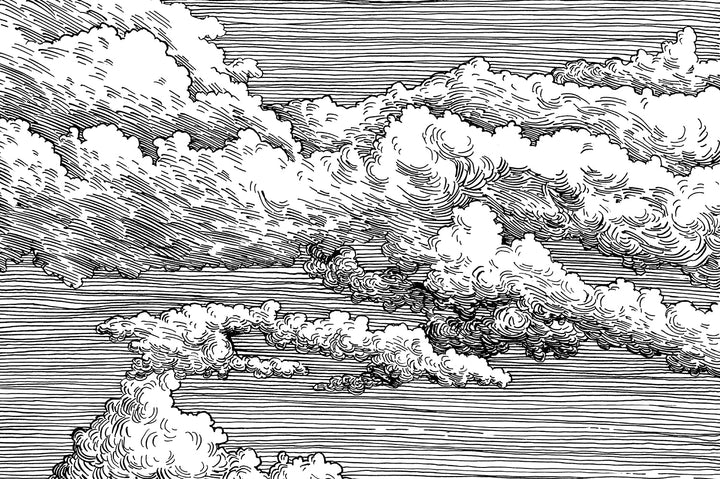 Papier peint Nuage abstrait - Kam et Léon
