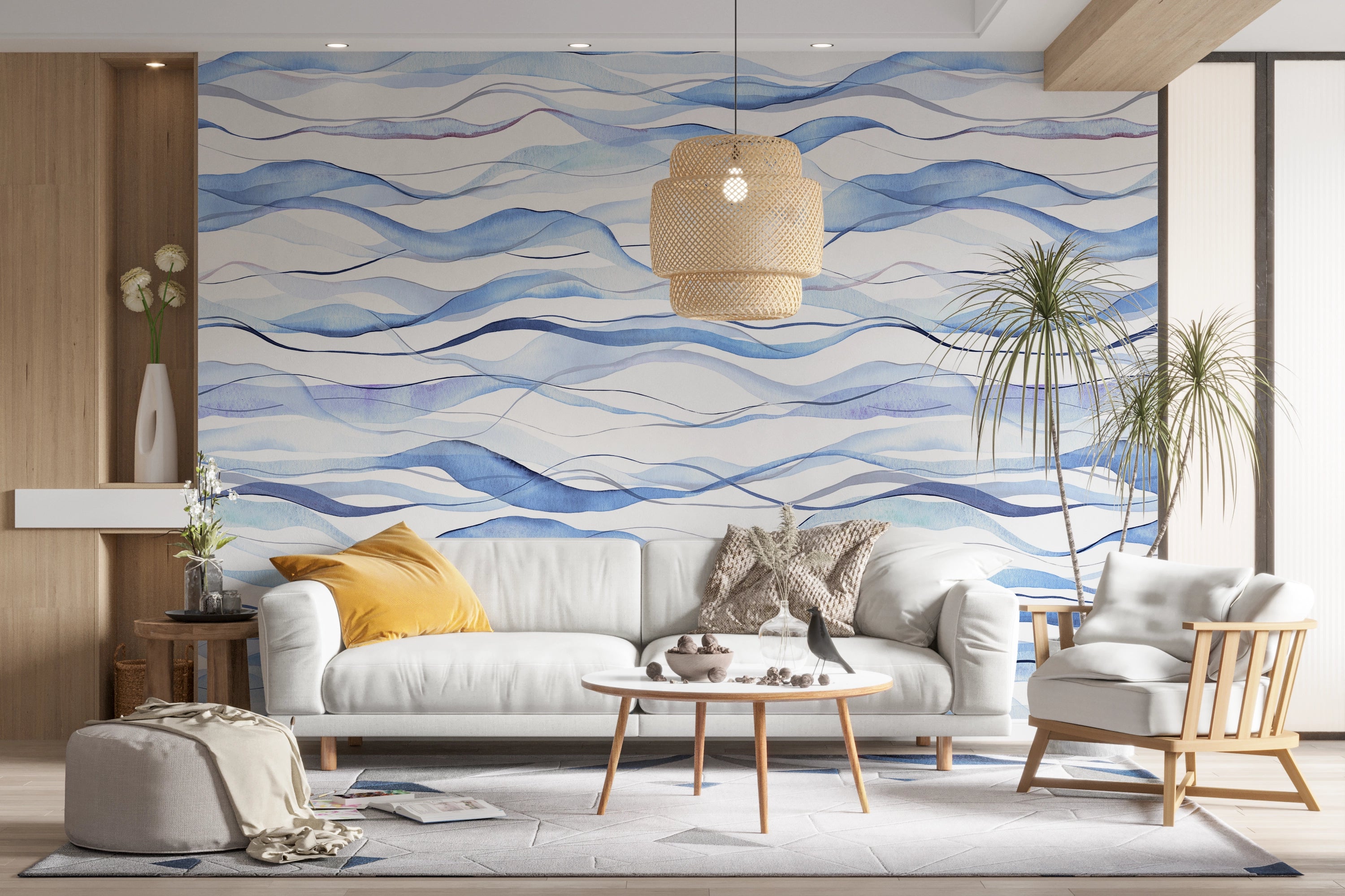 Tapete Wellen von Azur 