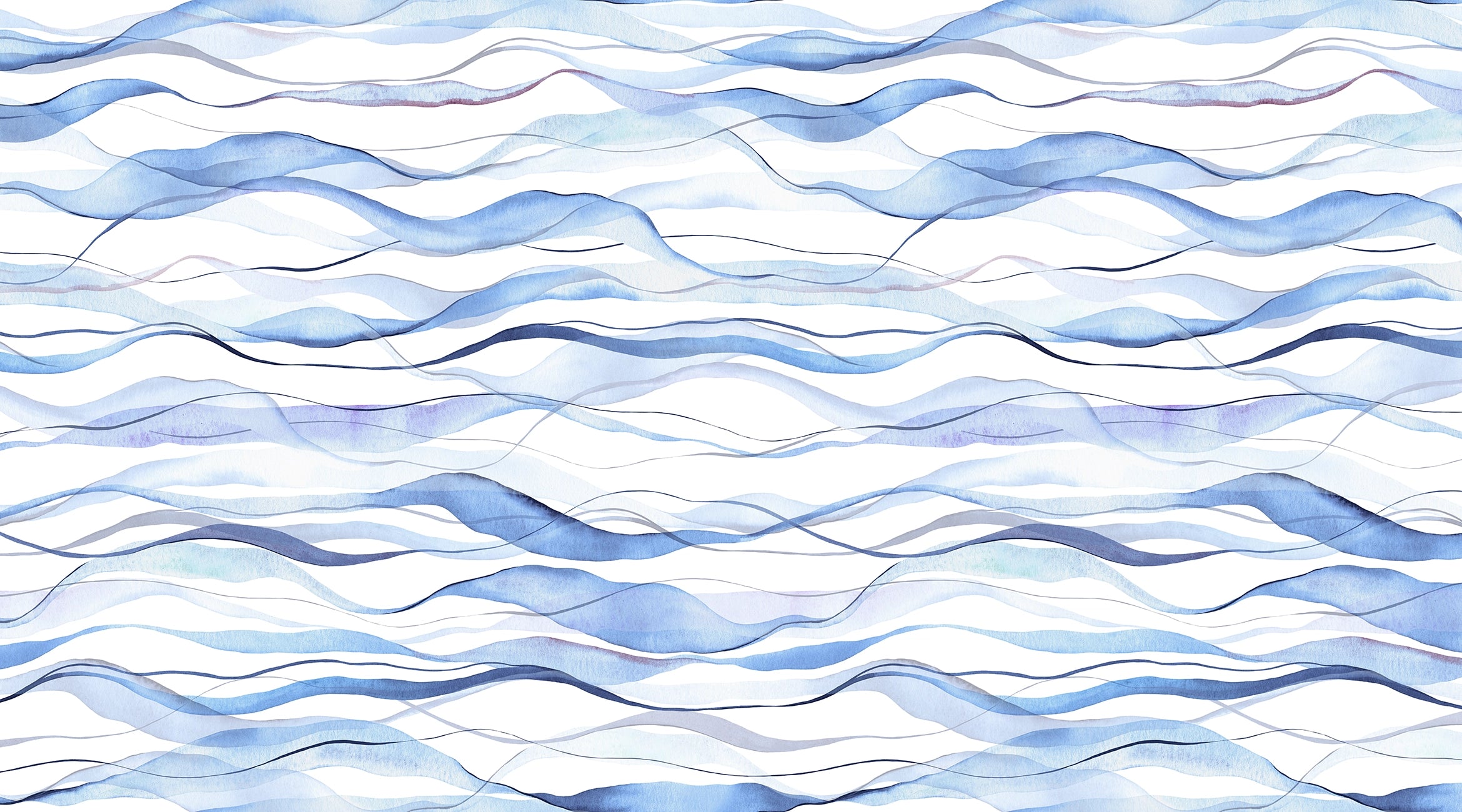 Tapete Wellen von Azur 