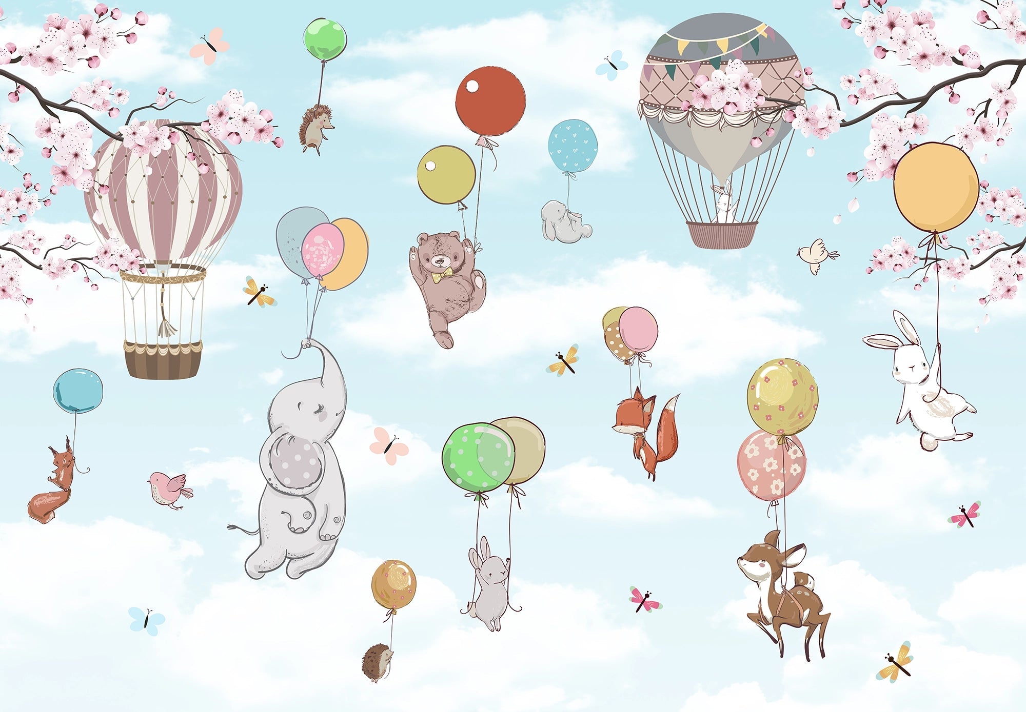 Papier Peint Panoramique Animaux Fantaisies