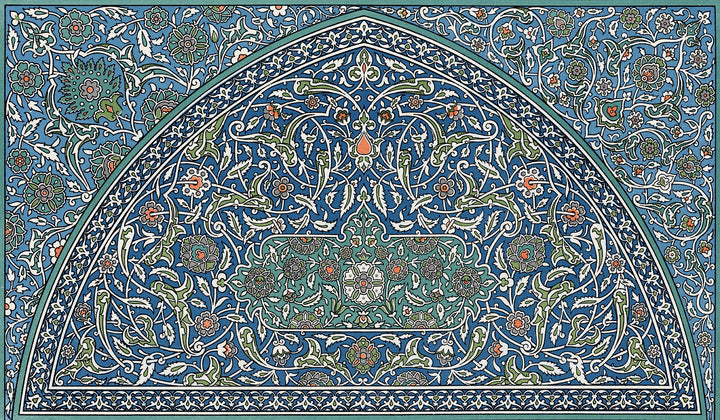 Persian Arabesque Panoramic Wallpaper 