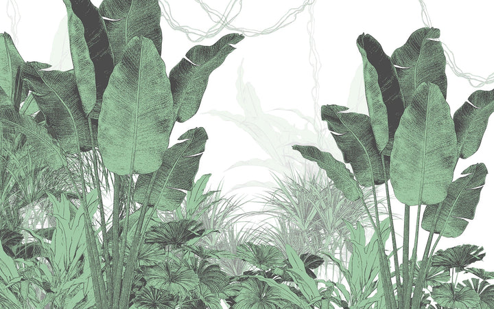 Papier peint panoramique arbres tropicaux - Kam et Léon