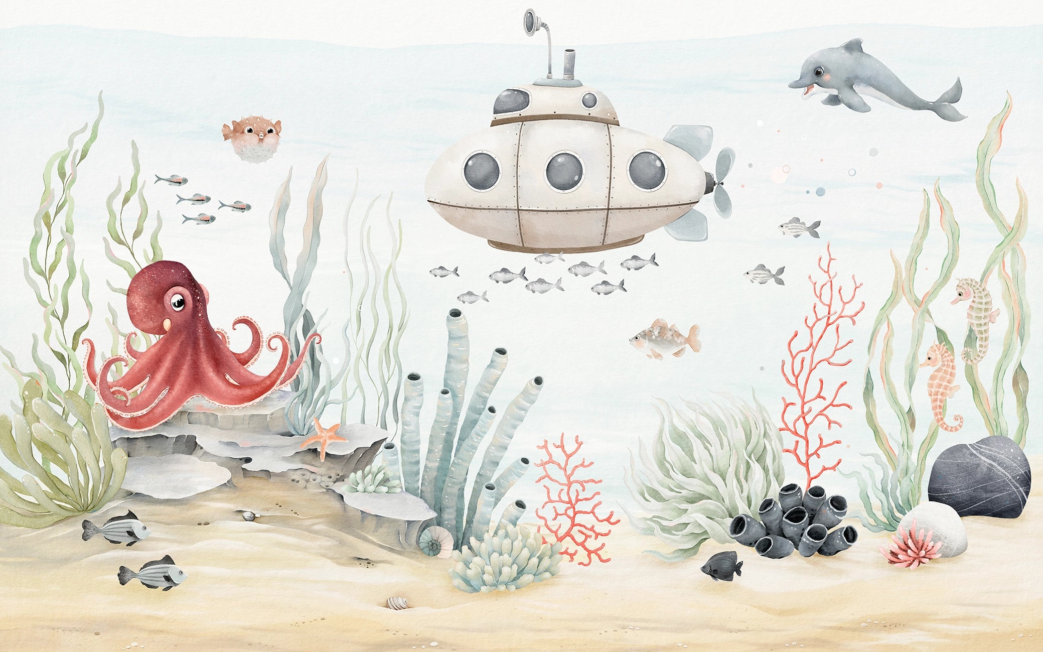 Panoramic Wallpaper Underwater Adventure 