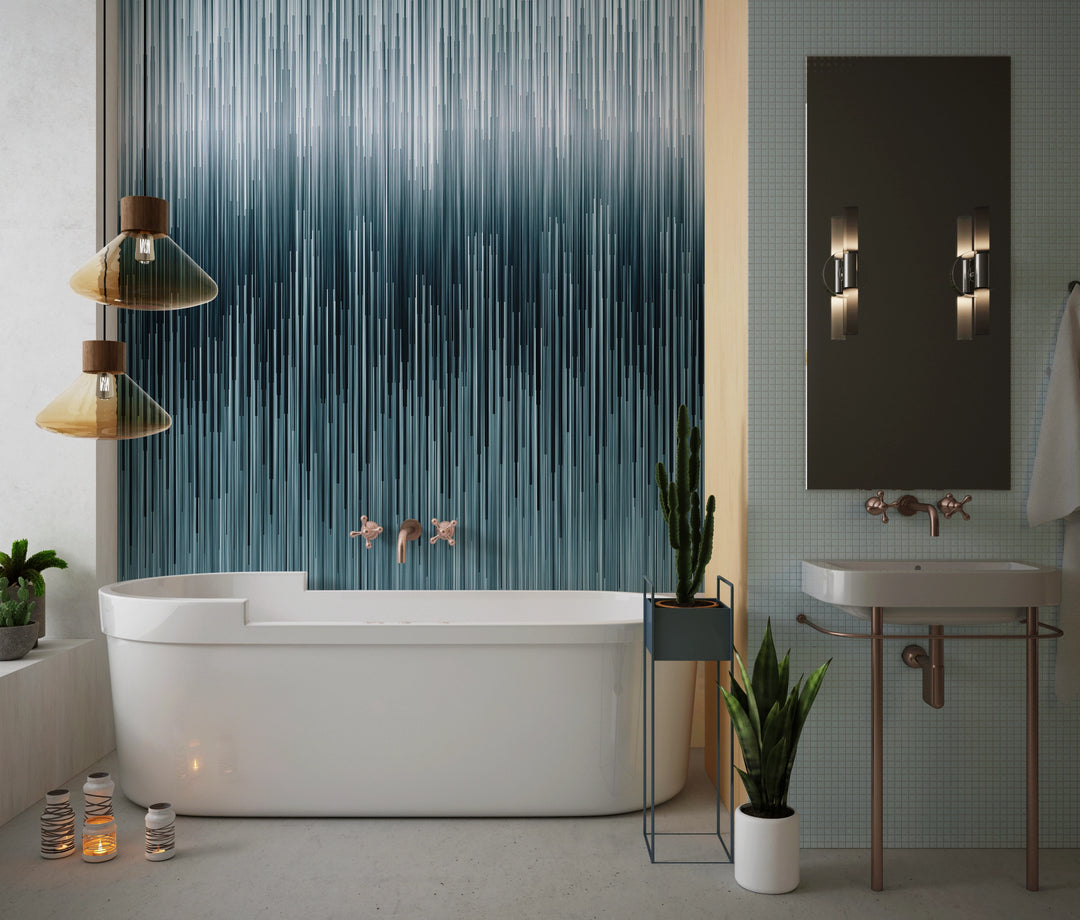 Papier peint panoramique Horizon Bleu Graphique