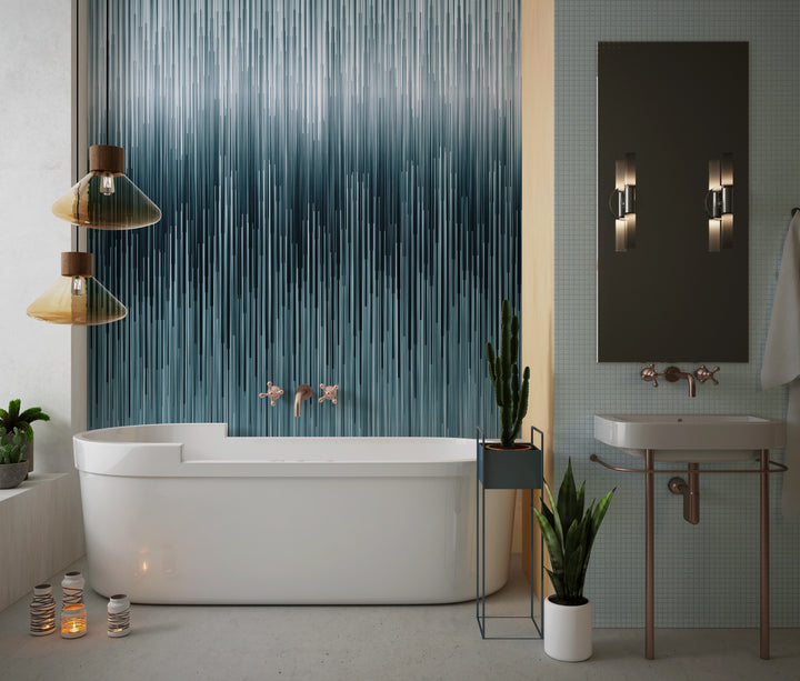 Papier peint panoramique Horizon Bleu Graphique