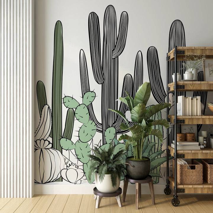 Papier peint panoramique Cactus - Kam & Leon