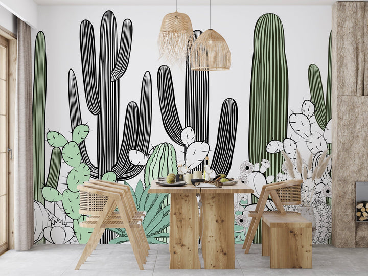 Papier peint panoramique Cactus - Kam & Leon