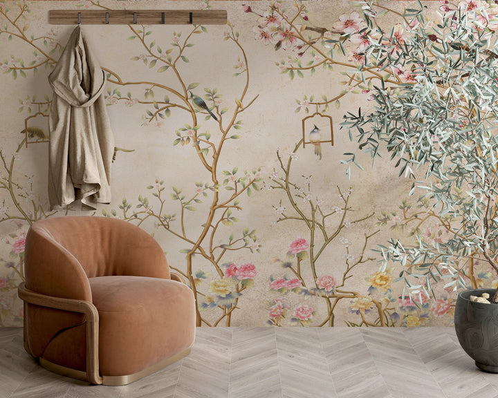 Papier Peint Panoramique Cerisier du Japon - Kam et Léon