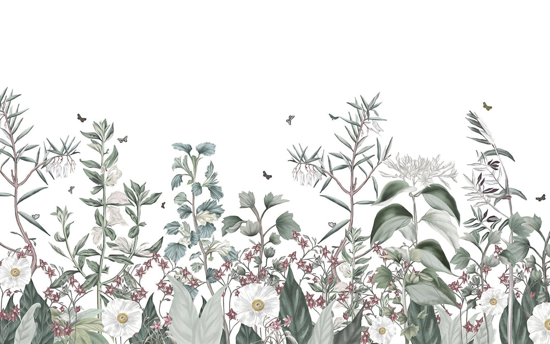 Papier peint panoramique champ floral - Kam & Leon