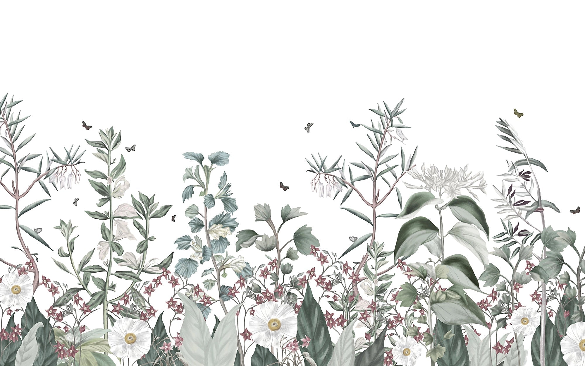 Papier peint panoramique champ floral