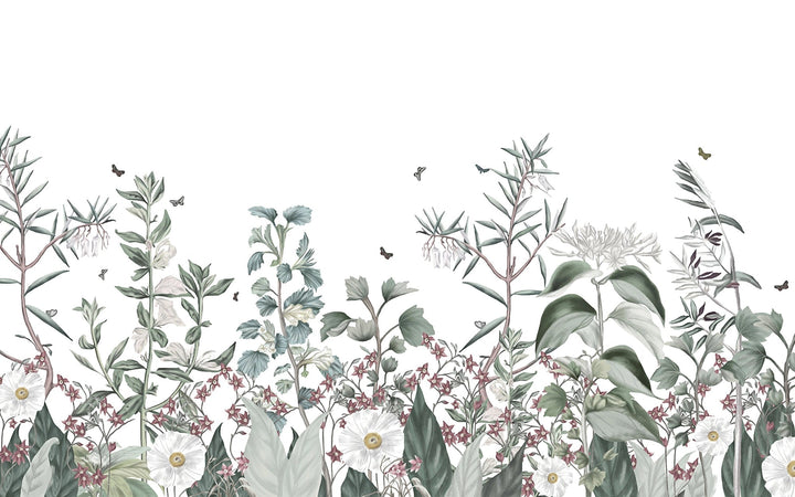 Papier peint panoramique champ floral - Kam & Leon