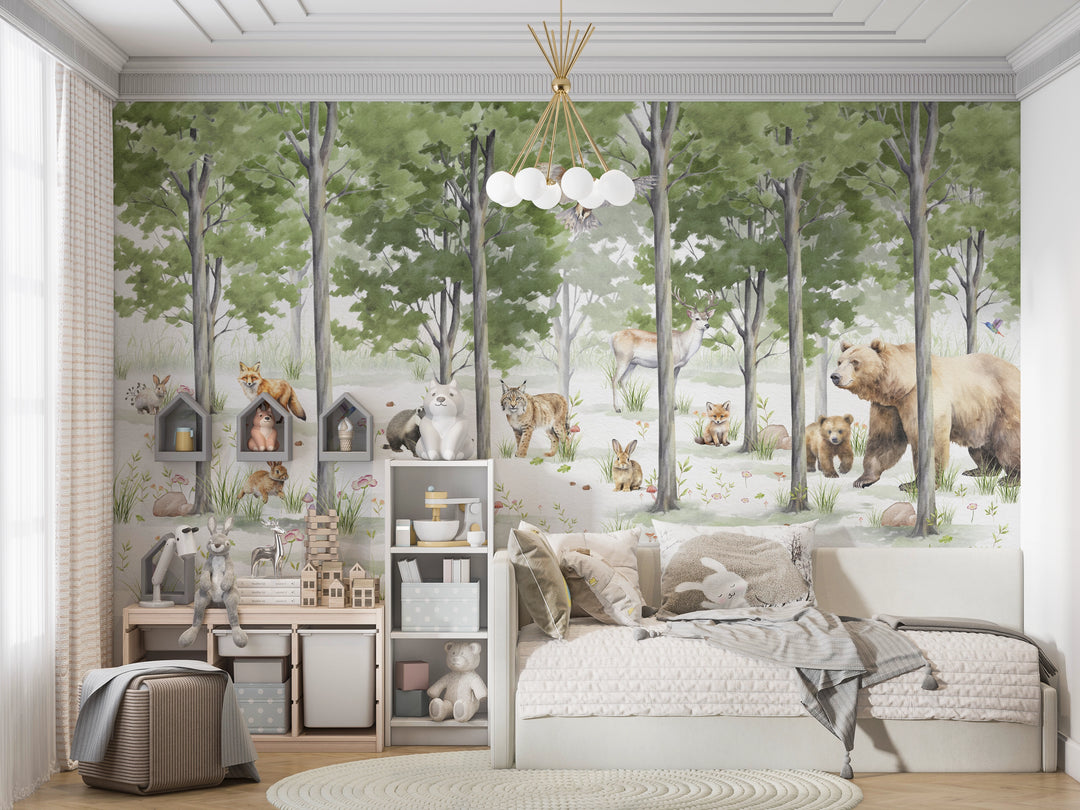 Papier peint panoramique Clairière des Animaux