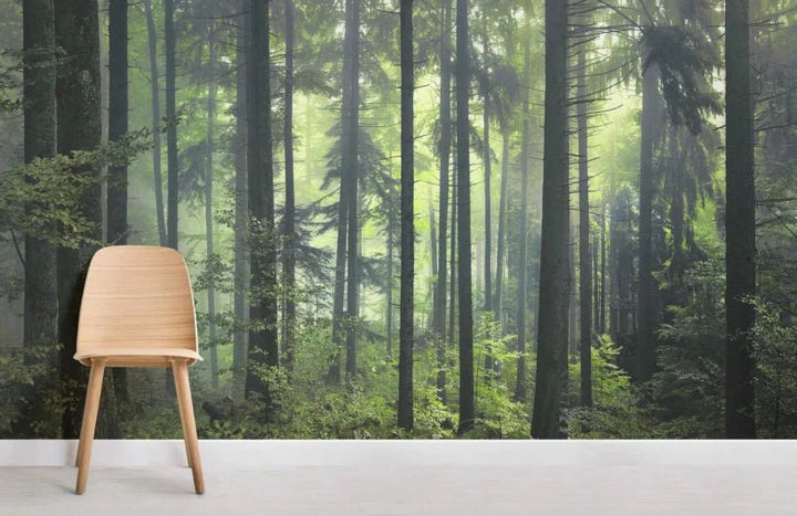 Papier peint panoramique cœur de forêt - Kam & Leon