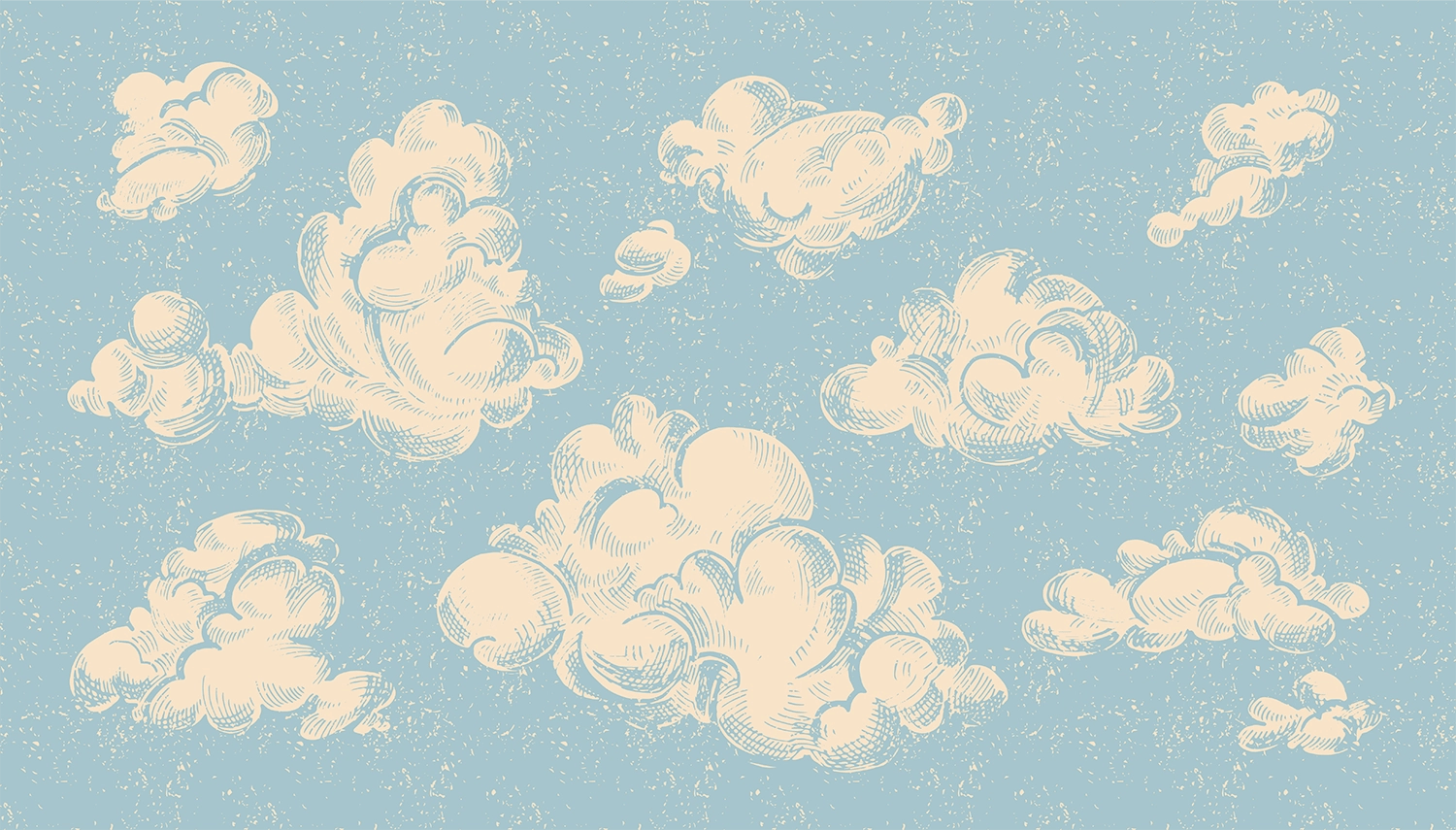Papier peint panoramique dans les nuages