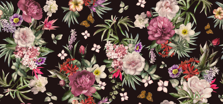 Papier Peint Panoramique Design Floral - Composition botanique