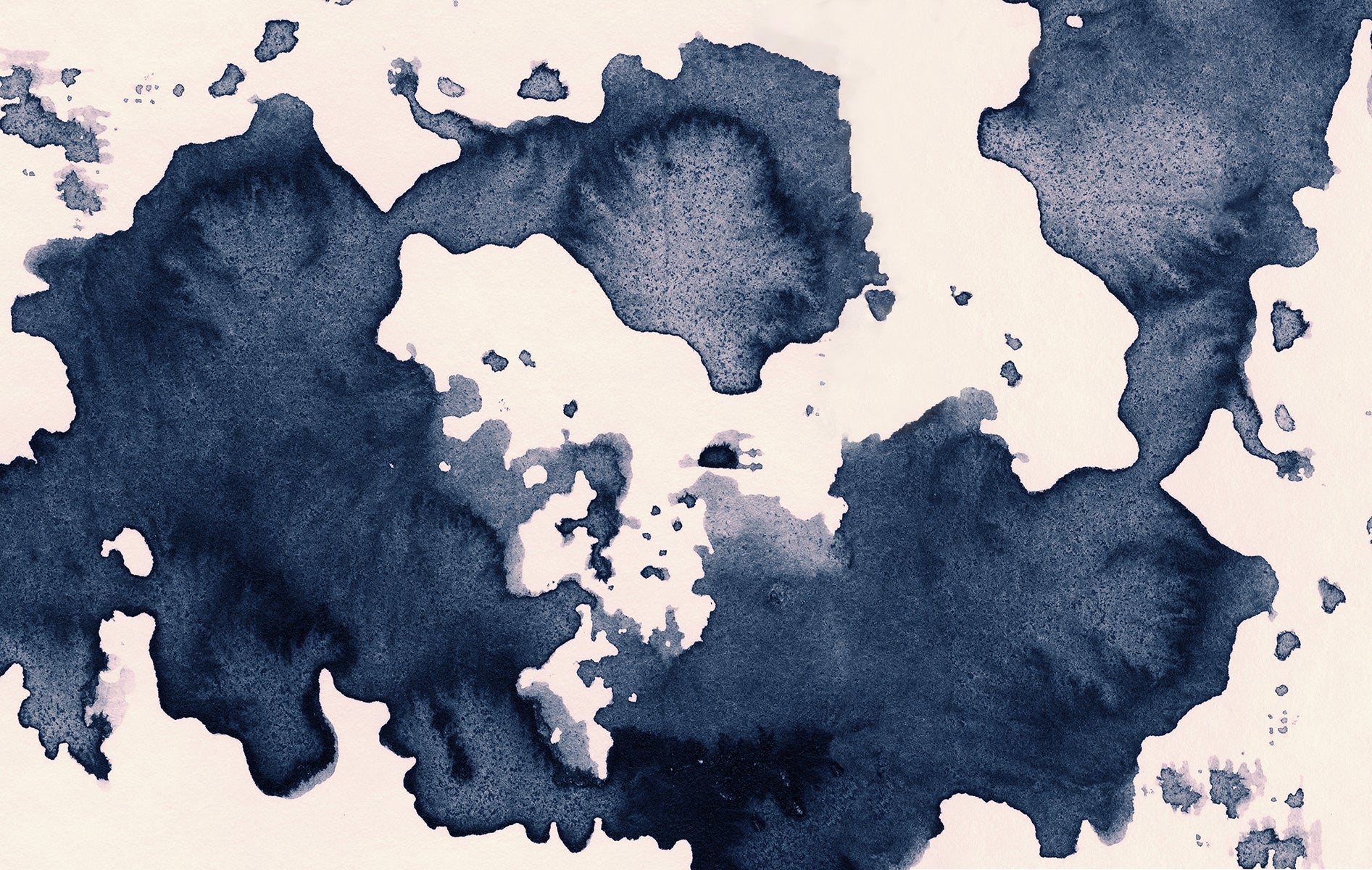 Papier peint panoramique encre bleue