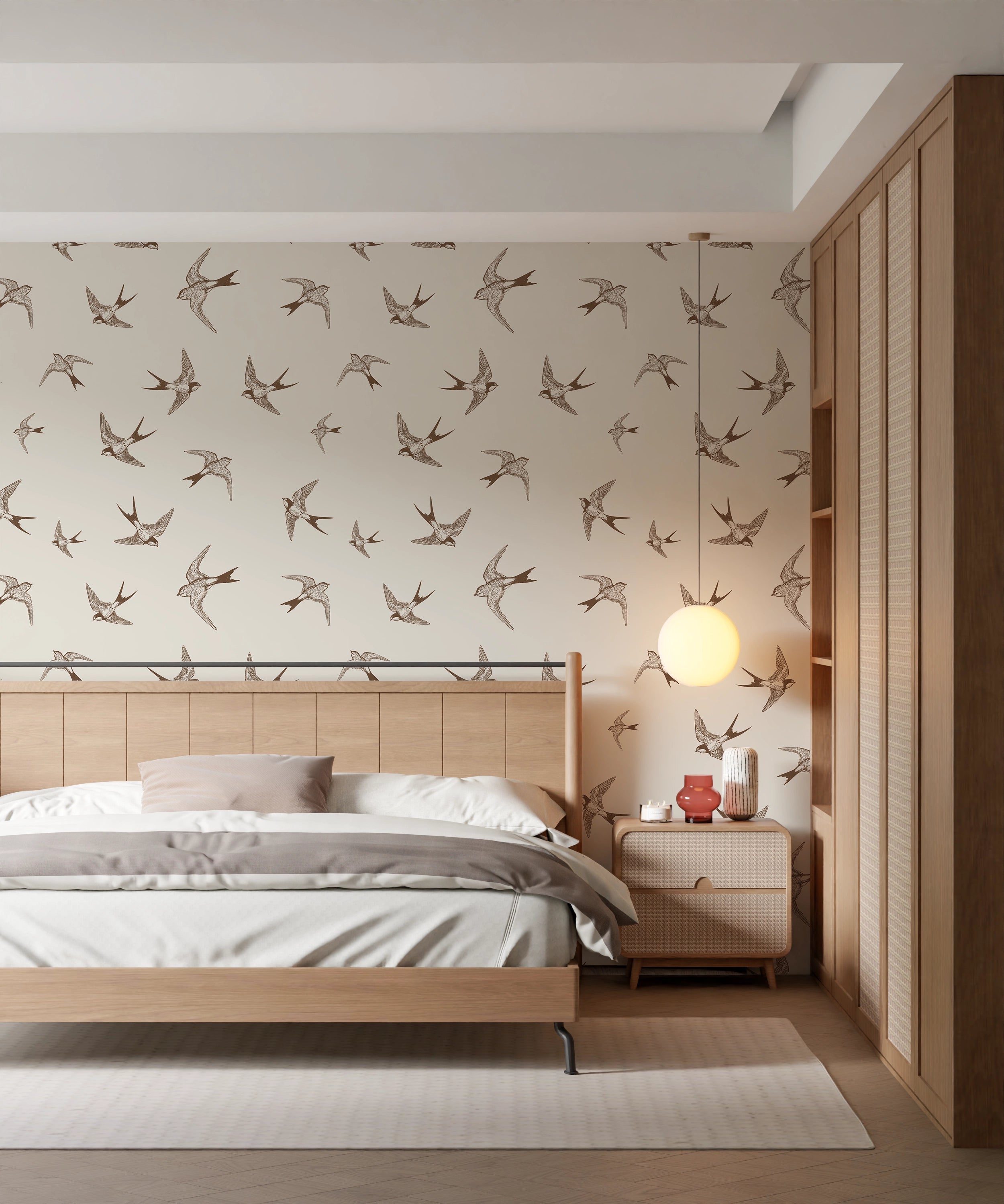 Papier peint panoramique Envol d’Hirondelles