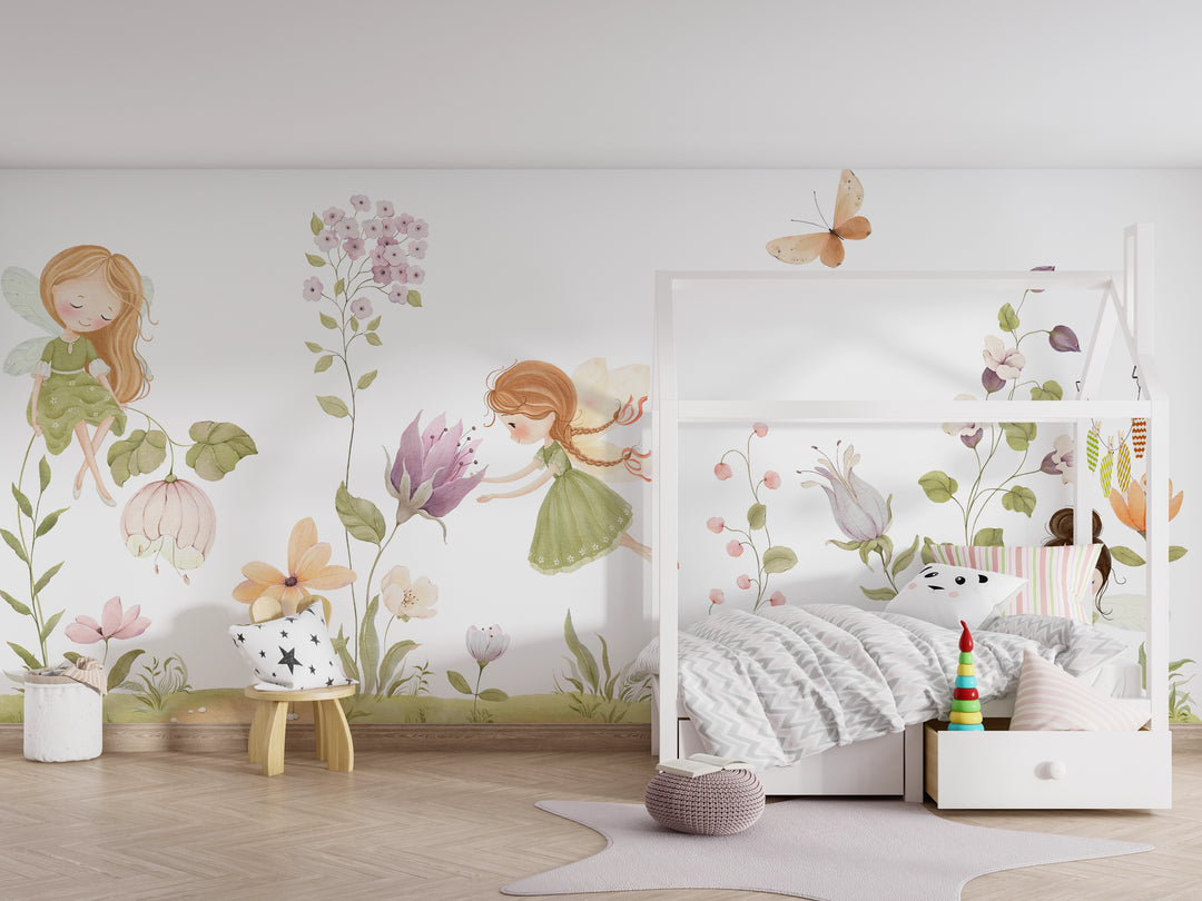 Papier peint panoramique Fées du Jardin Enchanté