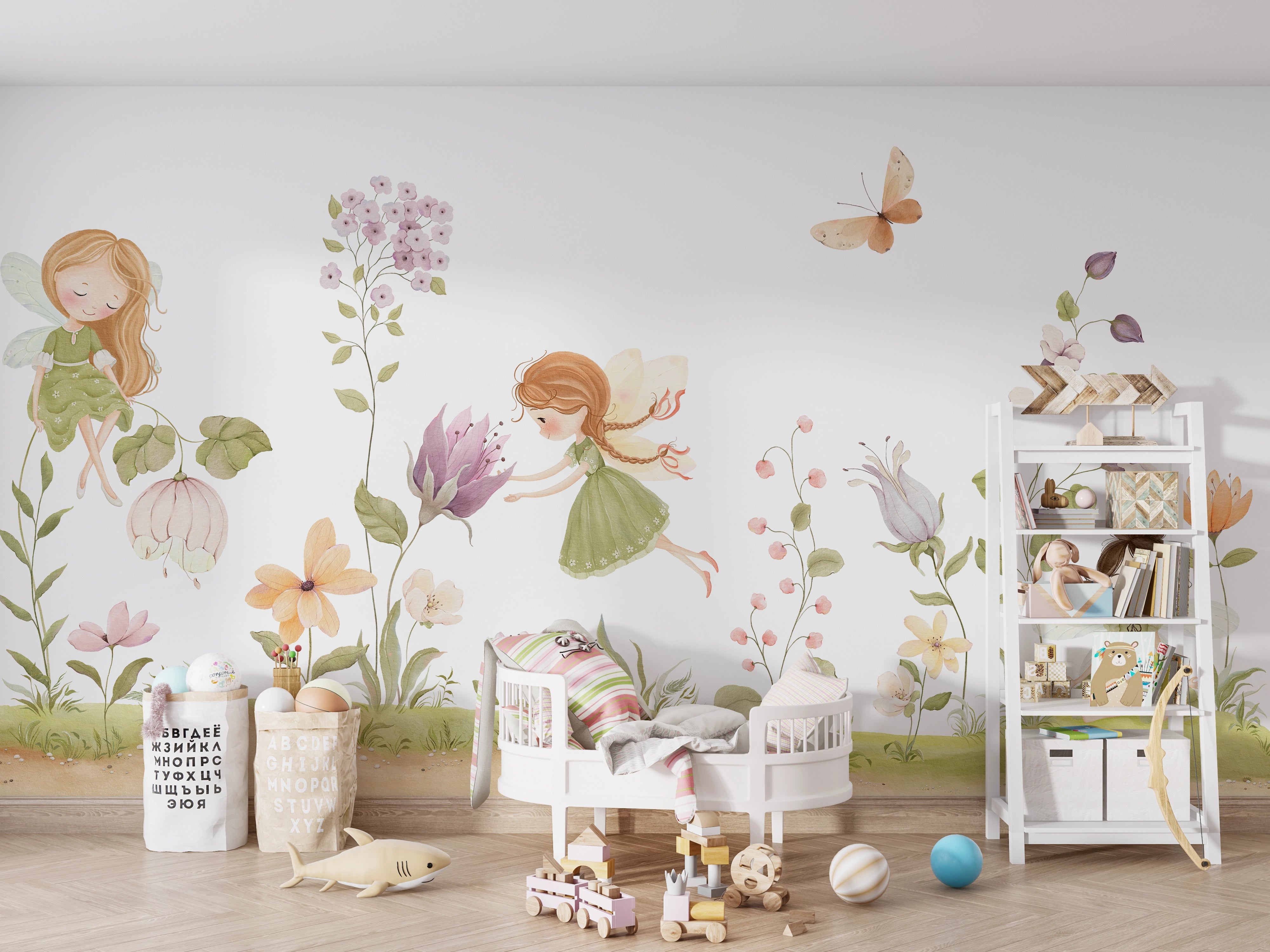 Panoramische Tapete Feen des Verzauberten Gartens 