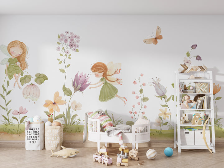Papier peint panoramique Fées du Jardin Enchanté