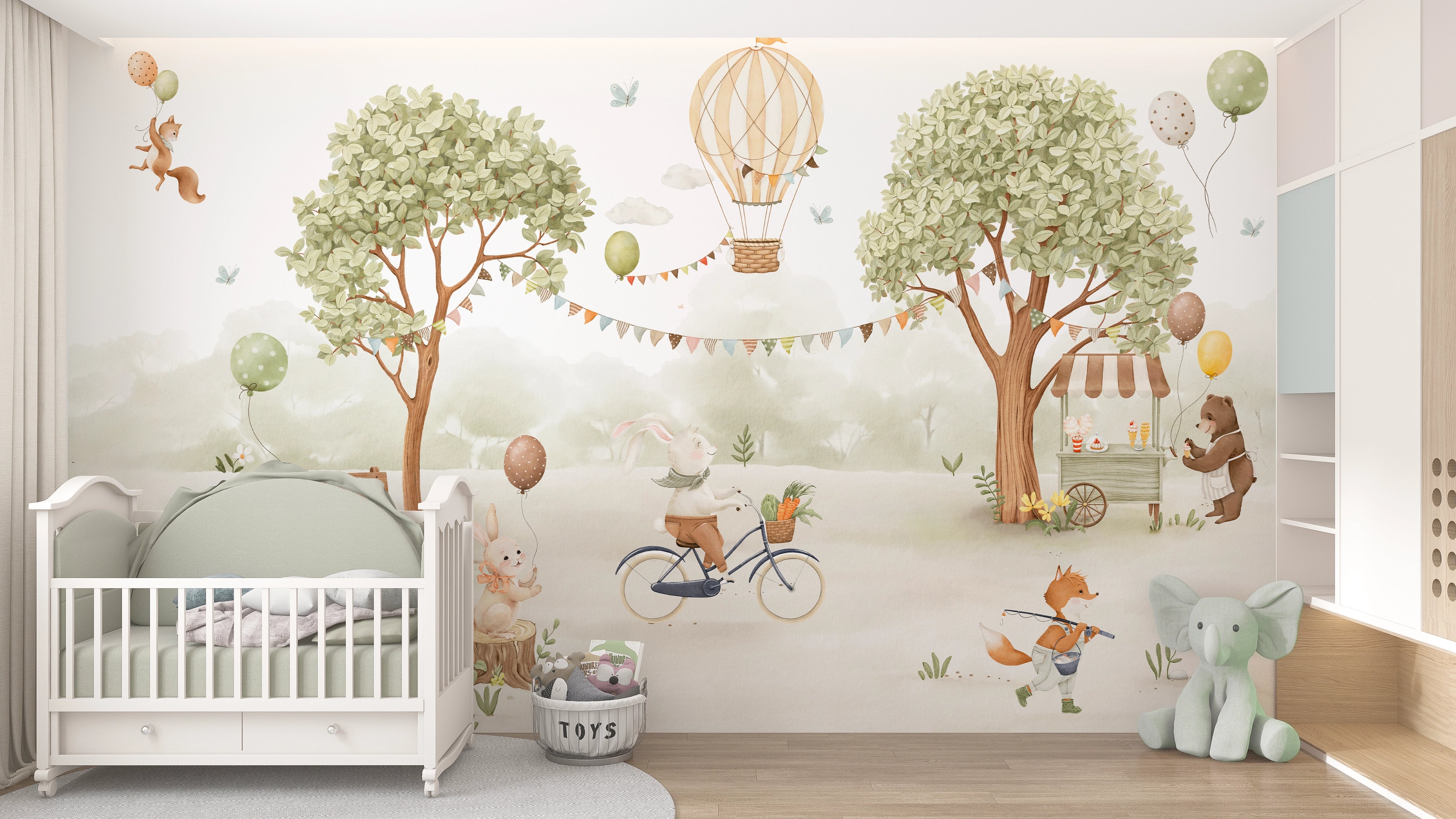 Papier peint panoramique Fête au Bois Enchanté