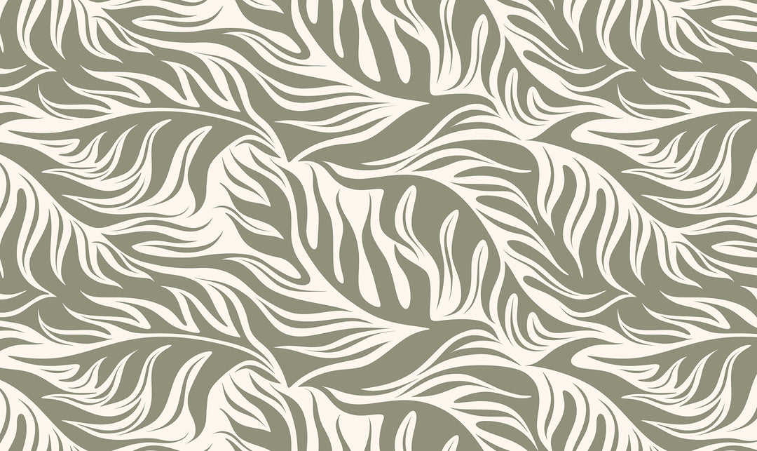 Panoramic Wallpaper Graphic Foliage 