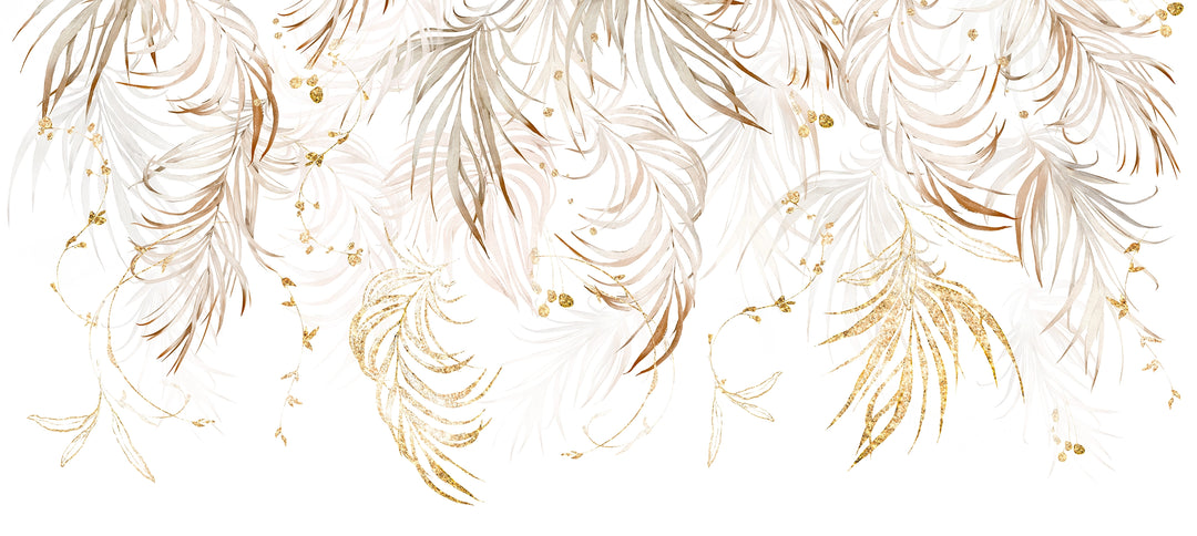 Elegant Foliage Panoramic Wallpaper 
