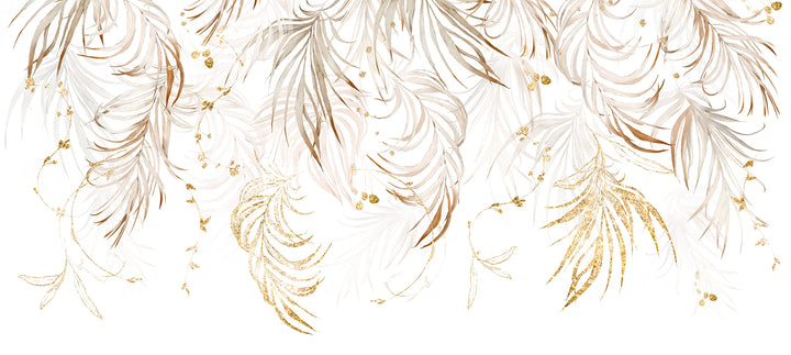 Elegant Foliage Panoramic Wallpaper 