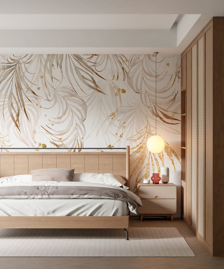 Elegant Foliage Panoramic Wallpaper 