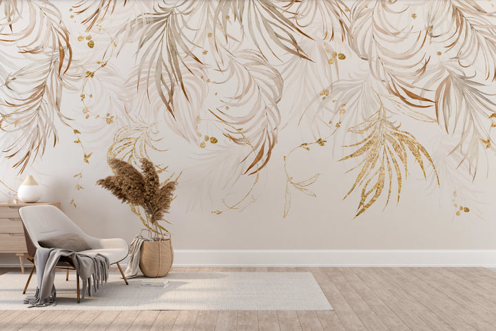 Elegant Foliage Panoramic Wallpaper 