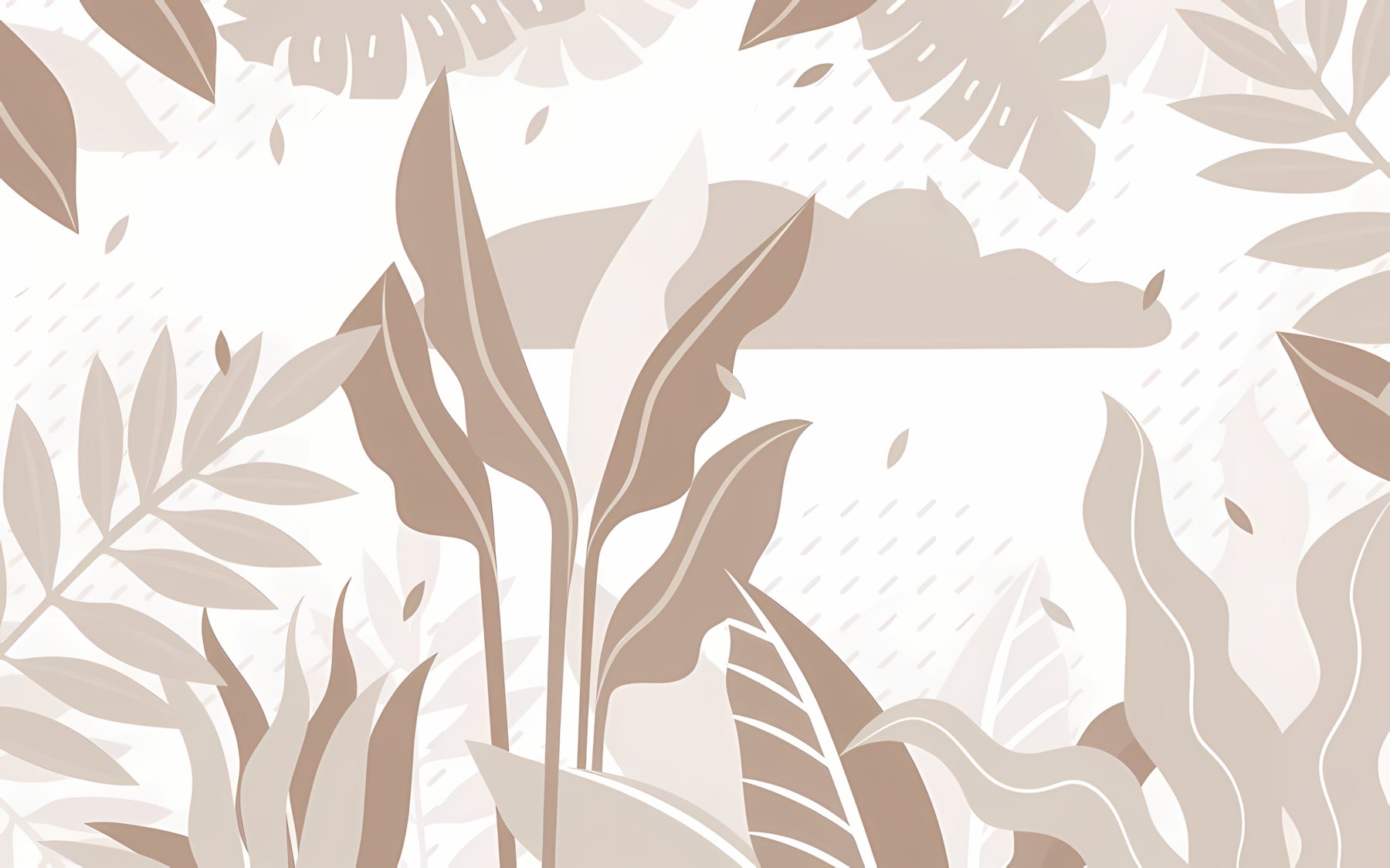 Papier peint panoramique feuille tropicale