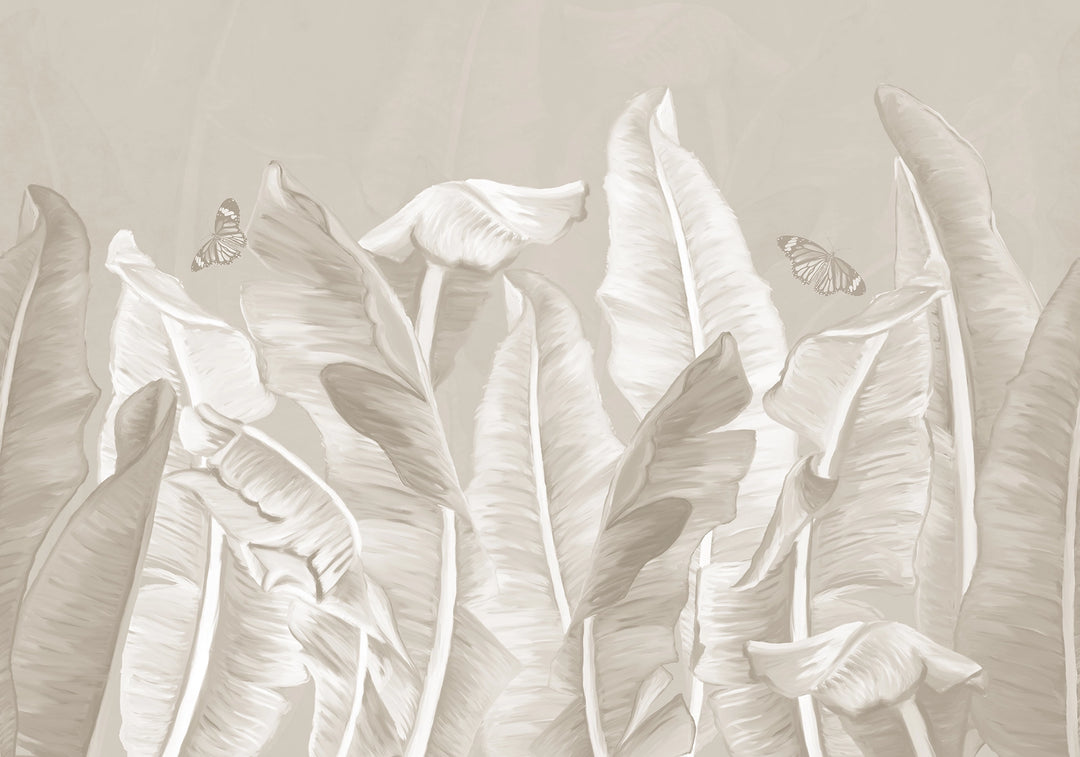 Papier peint panoramique Feuilles de Lin