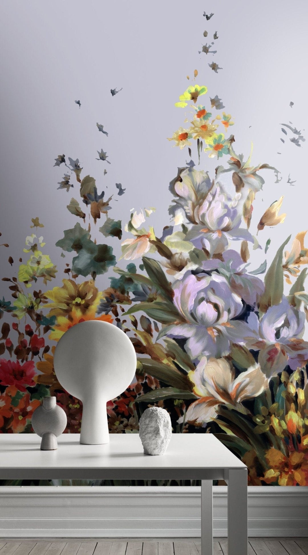 Papier peint panoramique fleurs sauvages - Kam & Leon