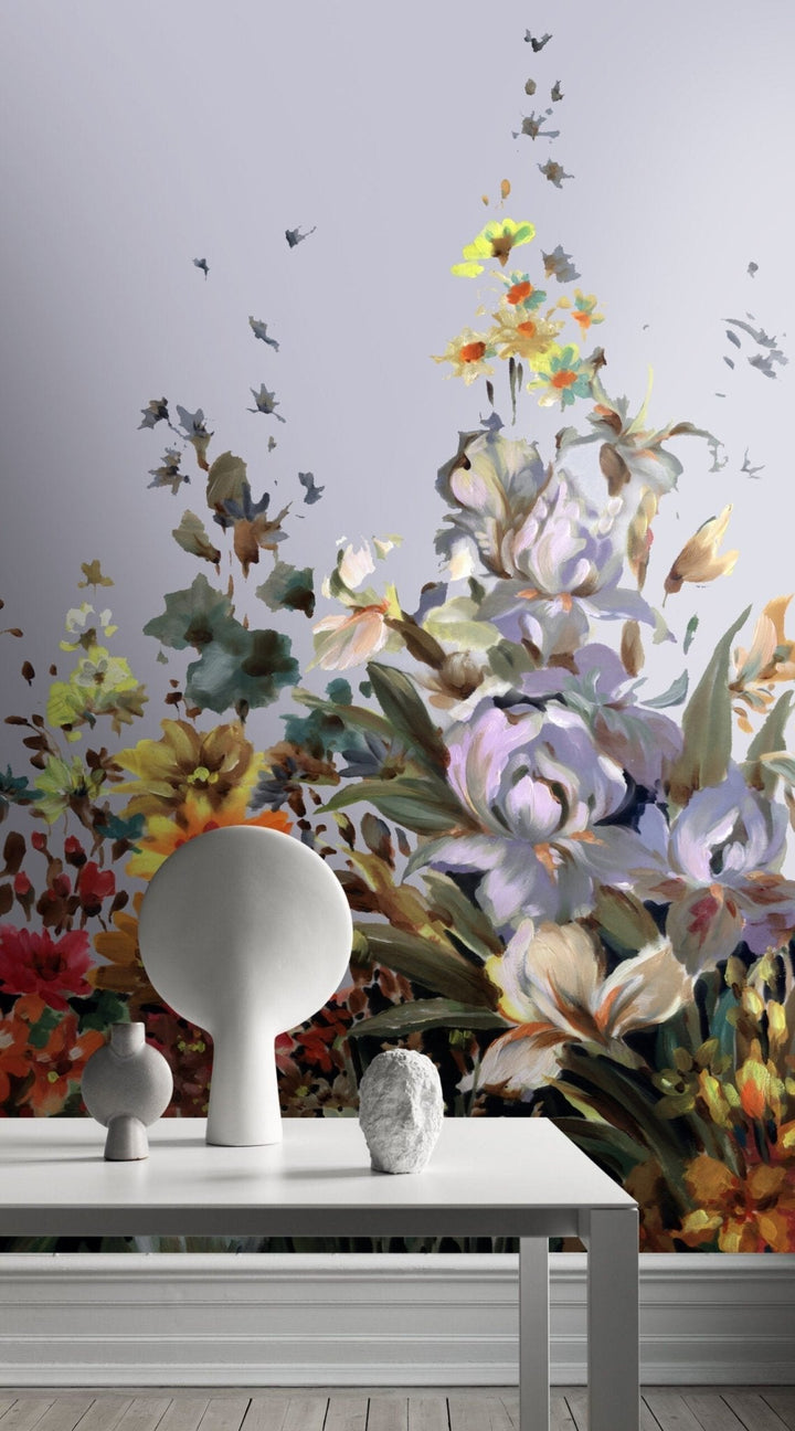 Papier peint panoramique fleurs sauvages - Kam & Leon