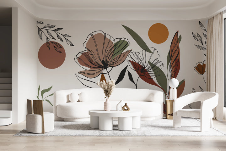 Papier Peint Panoramique Floraison Poétique