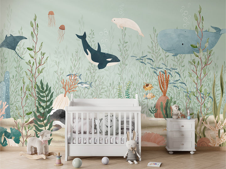 Papier Peint Panoramique Fonds Marins et Animaux de l’Océan