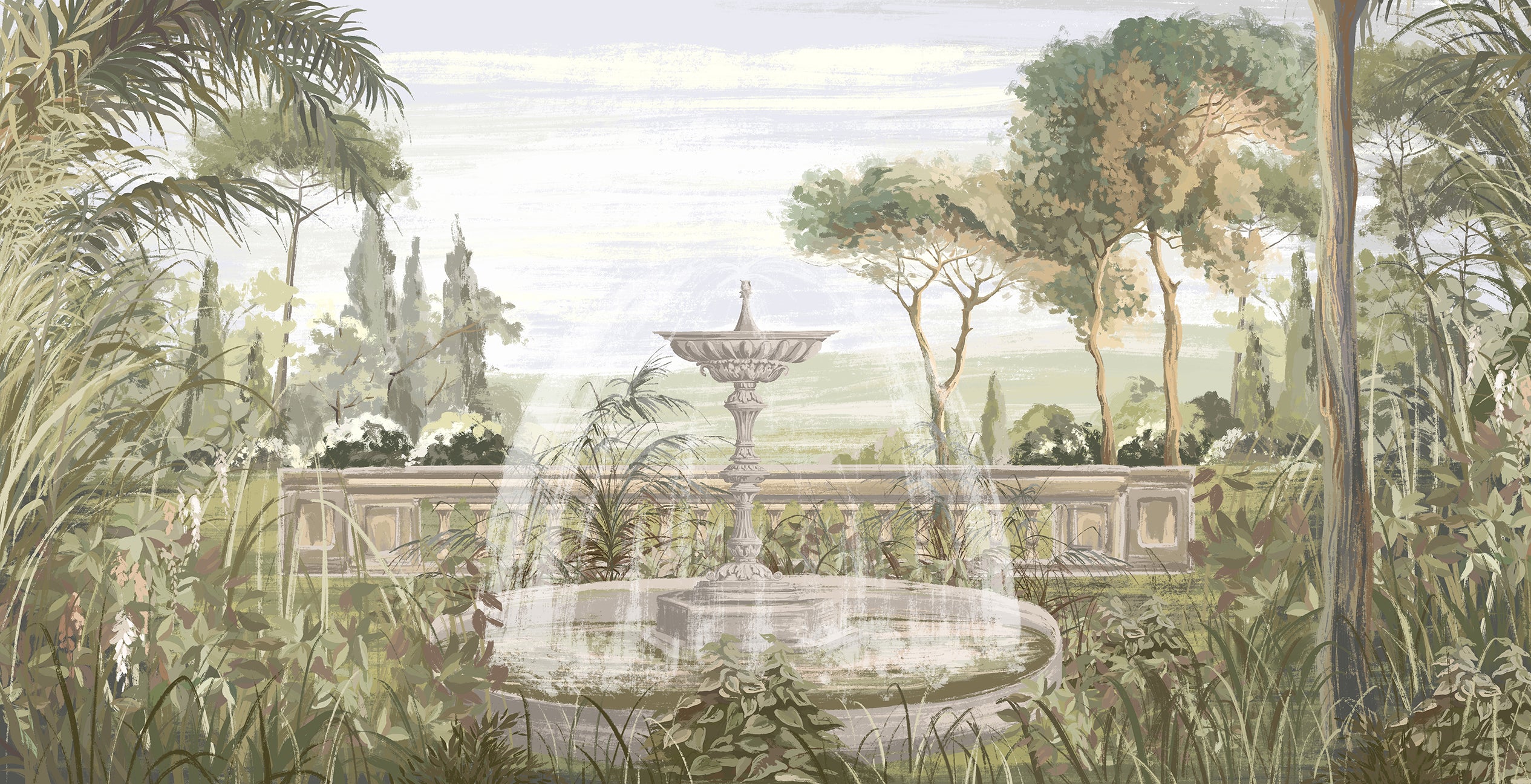 Papier peint panoramique Fontaine